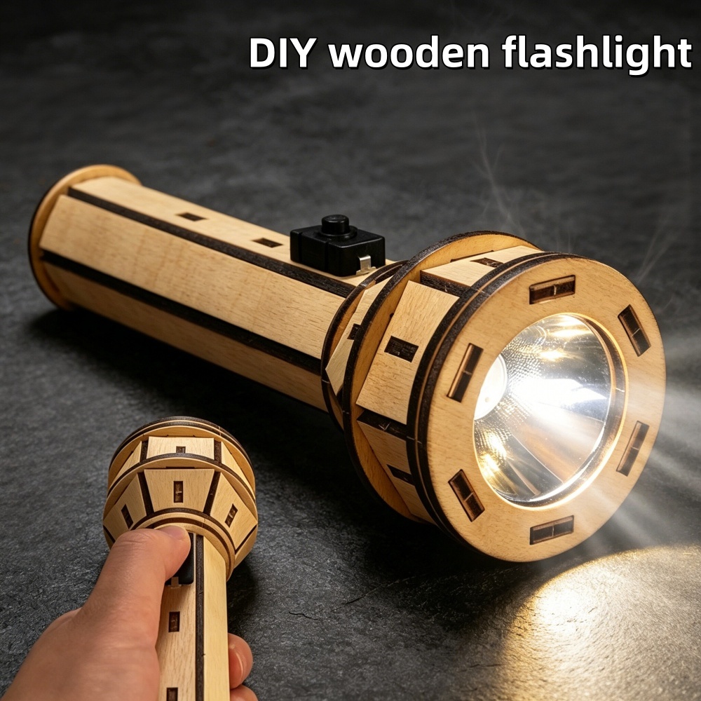 Wooden DIY Flashlight Puzzle K - Science Project Kit ulasan dan harga