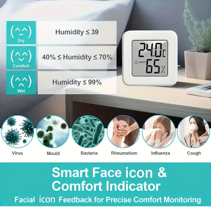 Digital Hygrometer Thermometer - Weather Station Indoor ulasan dan harga
