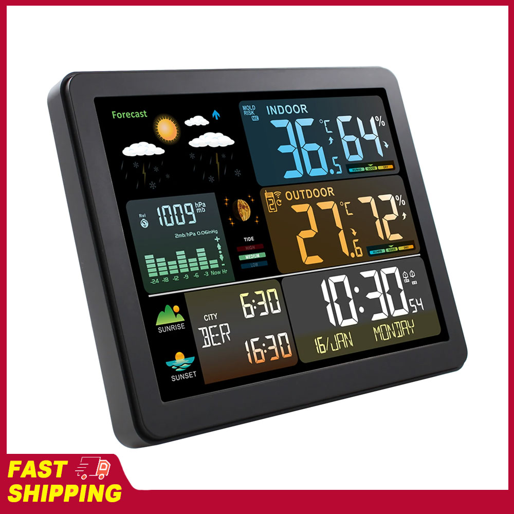 Multifunctional Large Color Sc - Weather Station Indoor ulasan dan harga