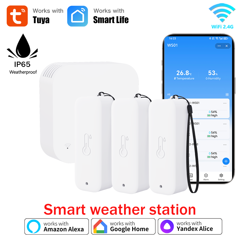 Tuya WIFI Smart Weather Statio - Weather Station Indoor ulasan dan harga