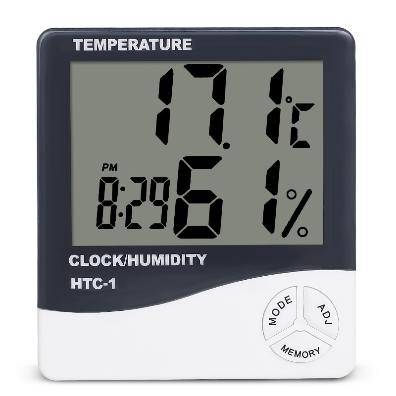HTC-1 Indoor Room LCD Digital  - Weather Station Indoor ulasan dan harga