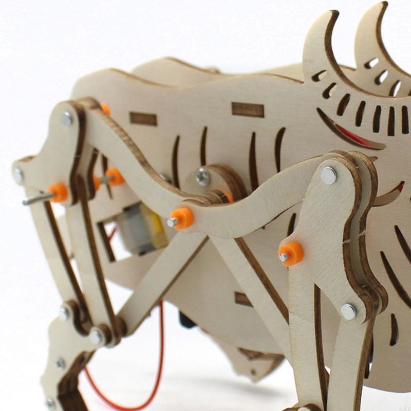 Wooden Mechanical Robot Cattle - Science Project Robot ulasan dan harga