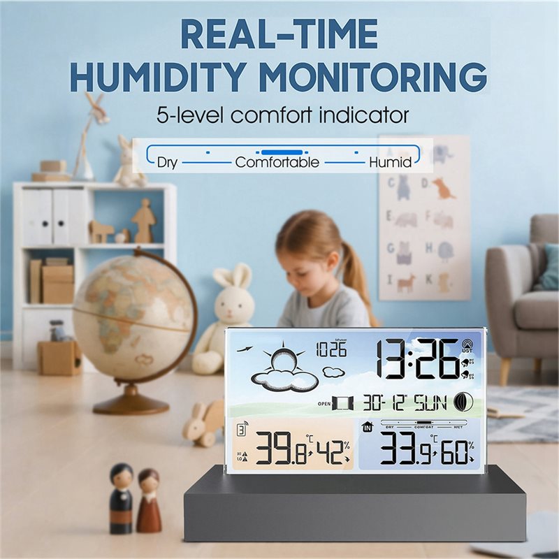 NEW HOT In Stock-Digital Weath - Weather Station Indoor ulasan dan harga