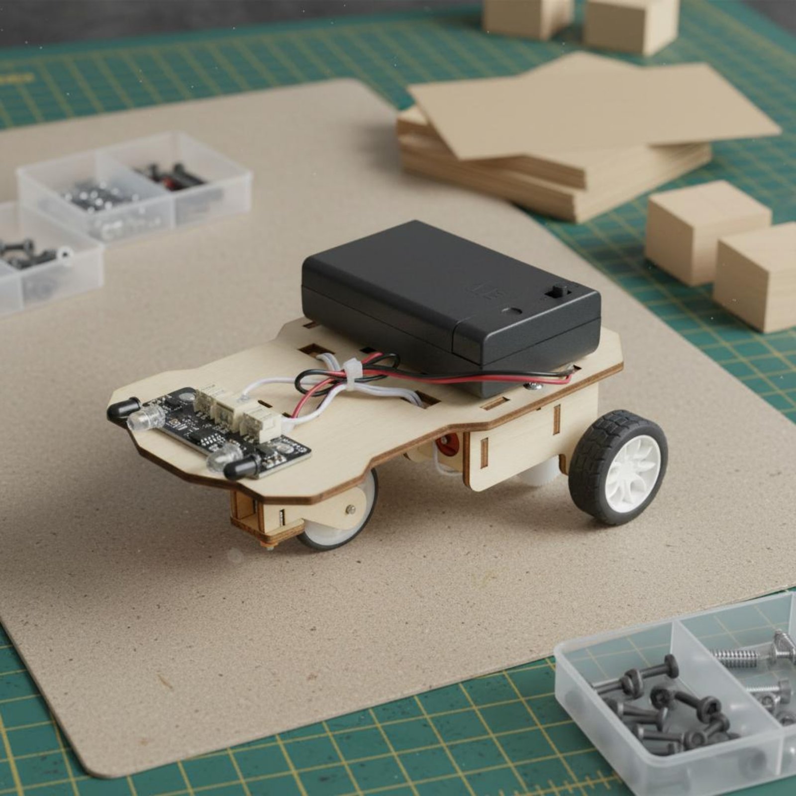Wooden Intelligent Vehicle Kit - Science Kit ulasan dan harga